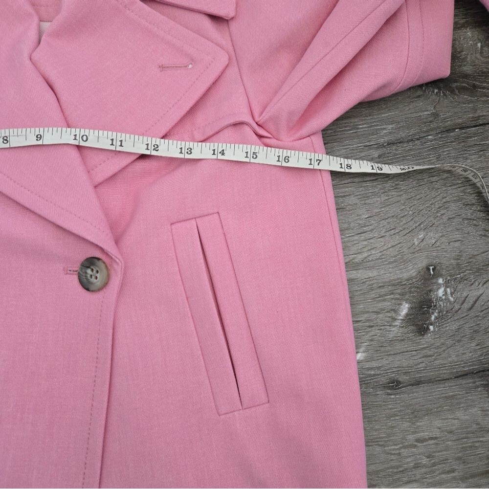 Ann Taylor Pink Trench Pea Coat size 00 Double Breasted Short Pea Coat - Picture 7 of 13